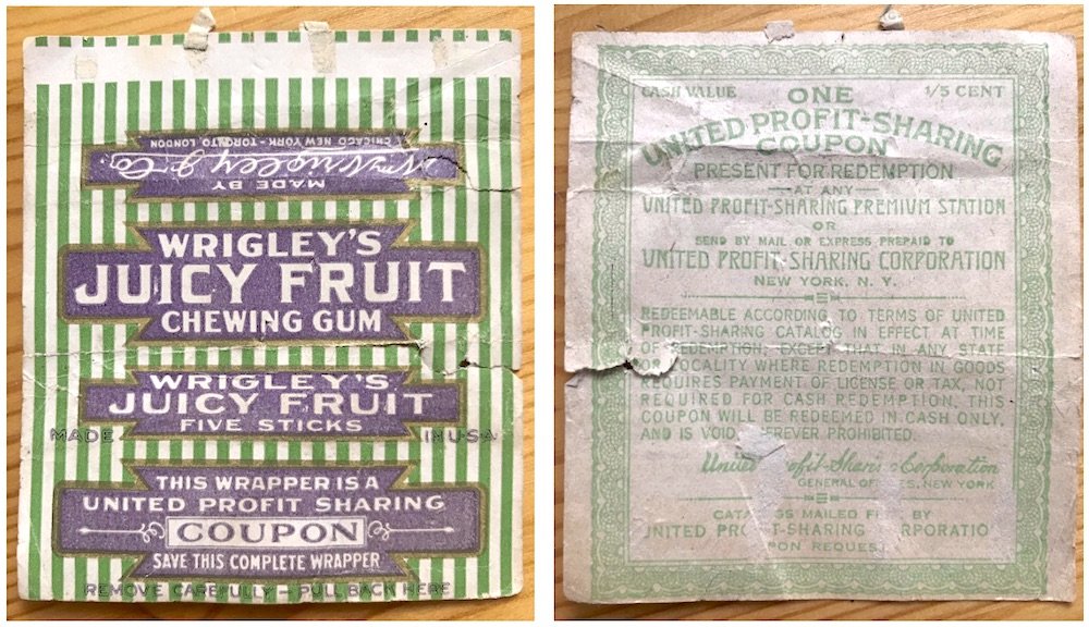 Vintage Wrigley Juicy Fruit Wrapper
